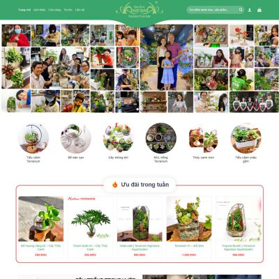 Theme wordpress bán cây xanh terrarium