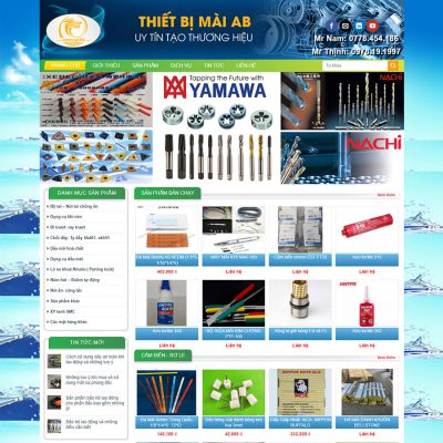 Theme wordpress bán thiết bị mài công nghiệp