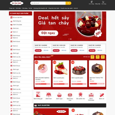 Theme wordpress bán bánh ngọt đẹp