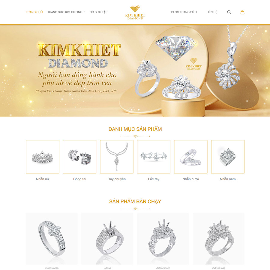 Theme wordpress bán trang sức đẹp