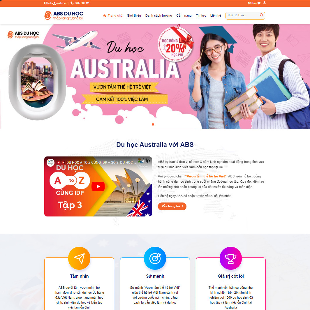 Theme wordpress du học 01