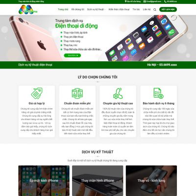 Theme wordpress dịch vụ sửa màn hình