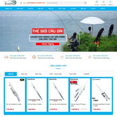 Theme wordpress bán đồ câu cá